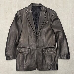 Banana Republic Black Leather Blazer